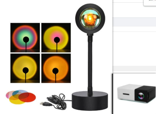 Sunset Projection Lamp Sunset Projector Night Light Wall Decoration Li ...